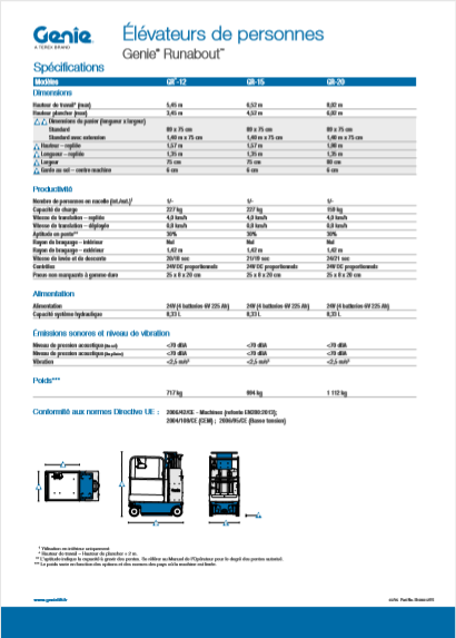 pdf picture from Spécifications élévateurs de personnes